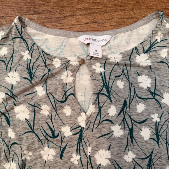 Liz Claiborne Keyhole Blouse - Picture 2 of 5